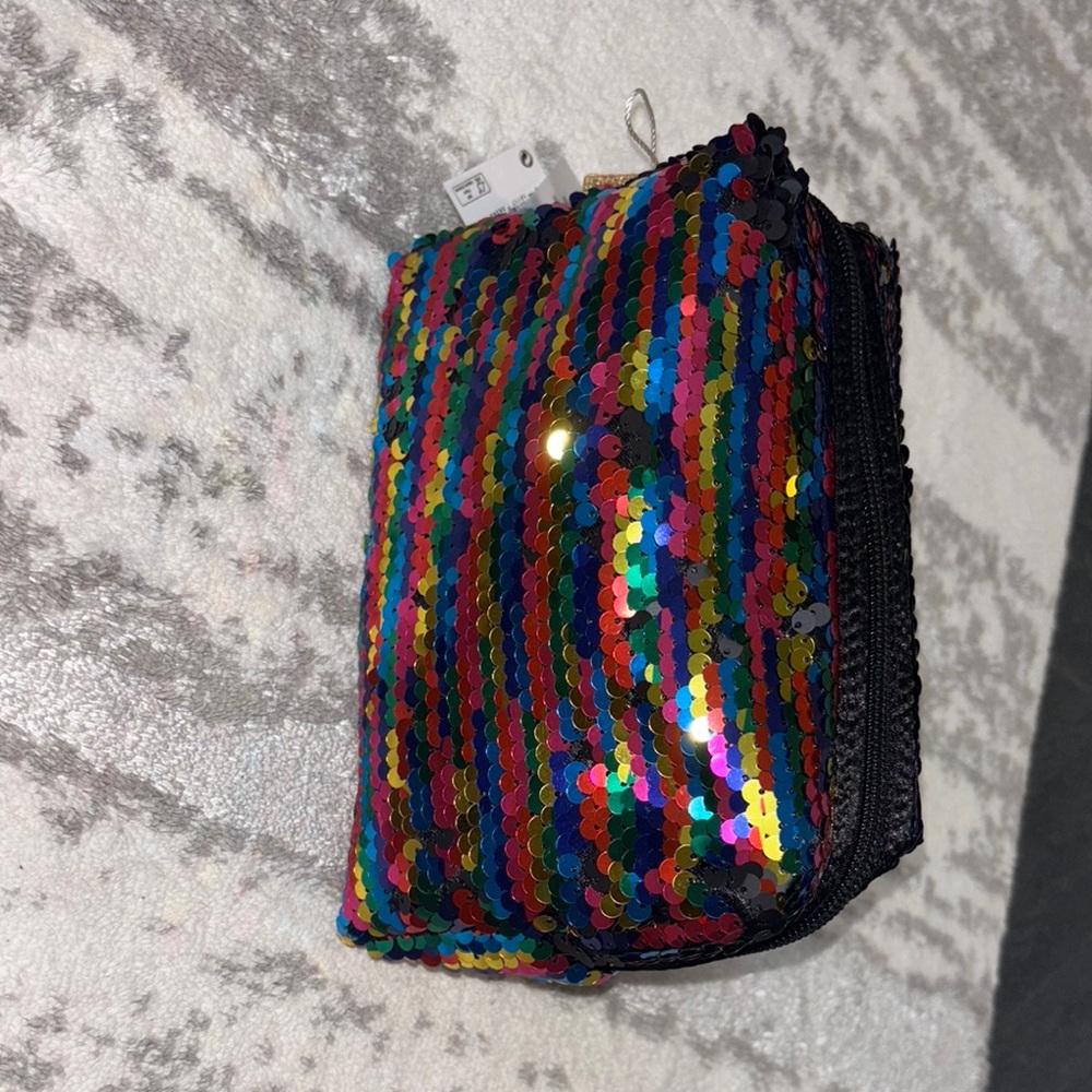 Shiraleah Multicolor Sequin Cosmetic Bag